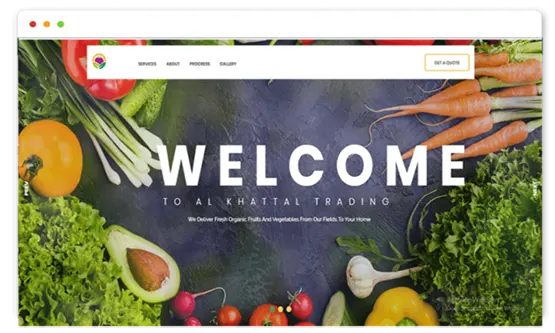 vegetable and fruits trading website developed by saintcode