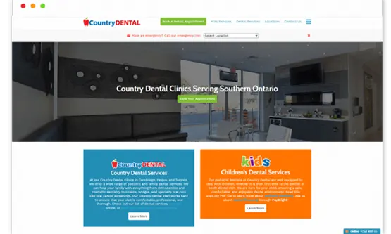 dental clinic website designed by saintcode
