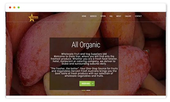 fruit and vegetable selling website developed by saintcode
